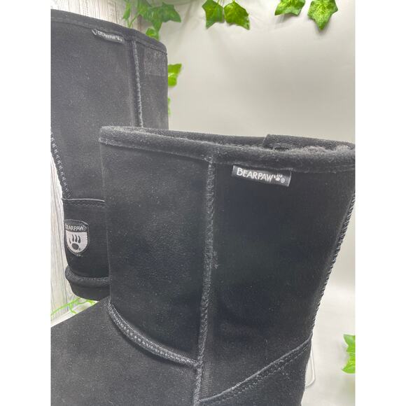 NEW Bearpaw Dorado Black Womans Winter Warm Boots 10 - Picture 3 of 9